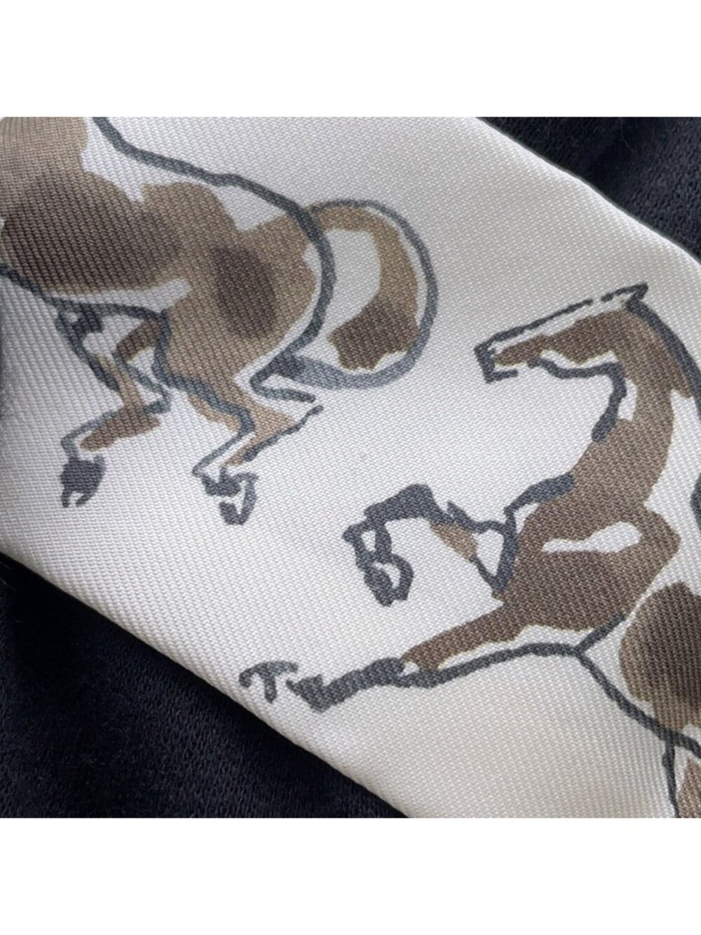 Hermes Scarf Twilly Horse Chevaux en Erte Silk Twill Autumn - Picture 7 of 10